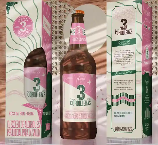 Cerveza 3 Cordilleras Rosada 750ml Edición Especial