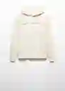 Buzo Sudadera Standard Offwhite Talla XL Hombre Mango