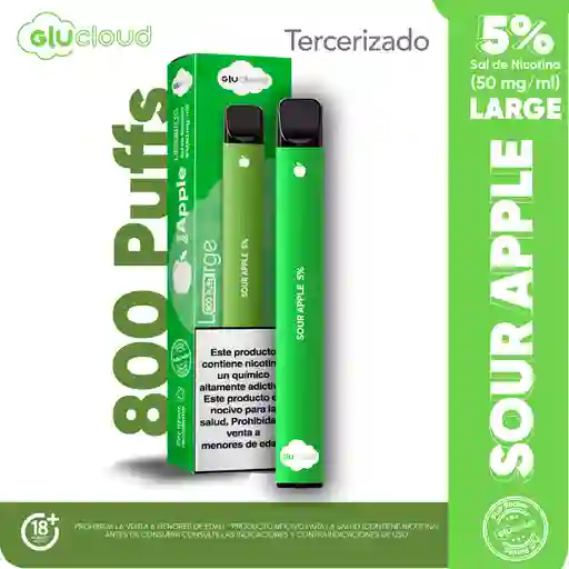 Glucloud Vape Sour Apple Large / 800 Puff