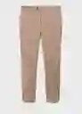 Pantalón Milan Beige Talla 40 Hombre Mango