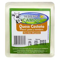 Queso Costeã±O Despensa Del Campo