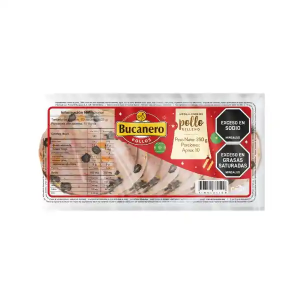 Bucanero Tipo Ek Medallones Pollo Relleno