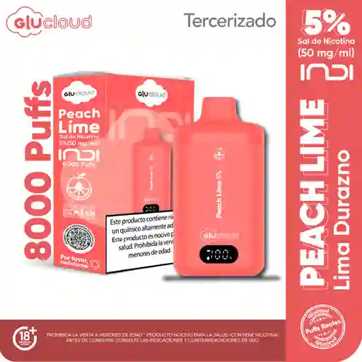 Glucloud Vape Peach Lime Indi / 8000 Puffs