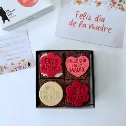 Caja X4 Brownies Día de la Madre