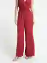 Enterizo Bianco Rojo Rasilla Oscuro Mujer Talla L Naf Naf