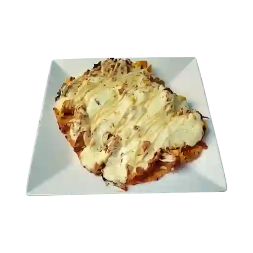 Patacón con Pollo y Maíz, Champiñón