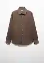 Camisa Parrot Marrón Talla M Hombre Mango