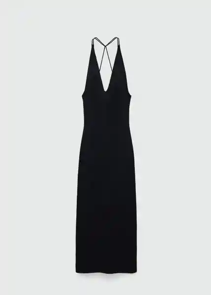 Vestido Lilian Negro Talla L Mujer Mango