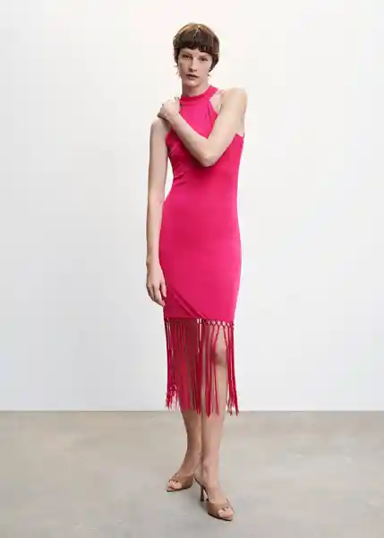 Vestido Liza Fucsia Talla M Mujer Mango