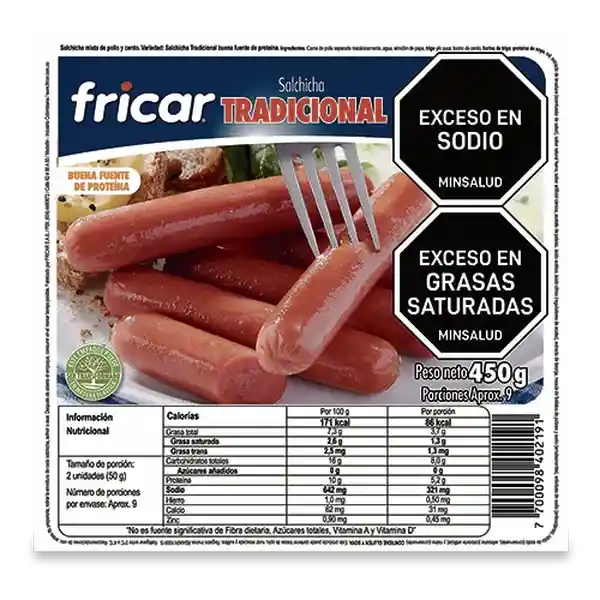 Fricar Salchicha Tradicional