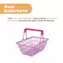 Organizador de Acero Tipo Cesta Rosa Serie Miniso