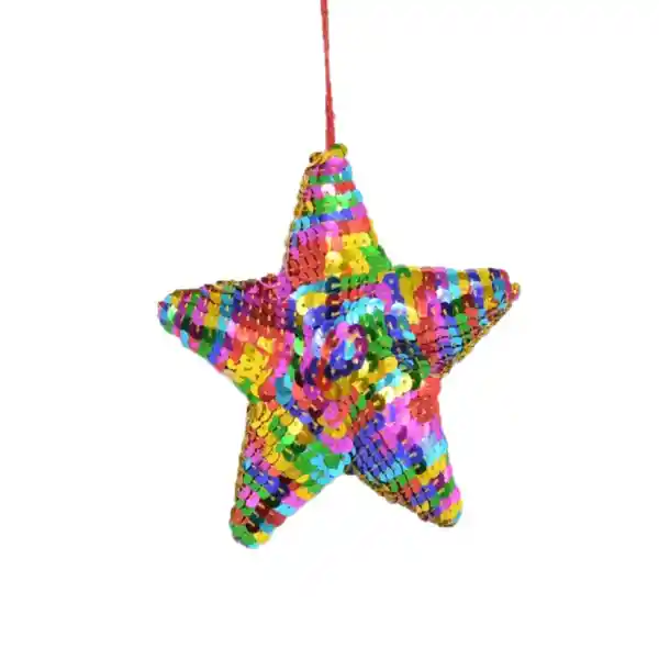 Colgante Estrella Lentejuelas Fiesta Navidad 2024