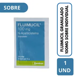 Fluimucil  100 mg N-Acetilcisteína Sobre Granulado Sabor a Naranja