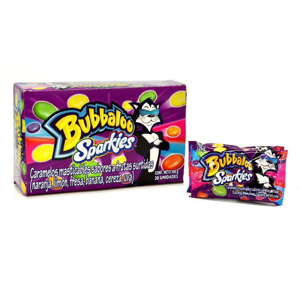 Sparkies Caramelo Bubbaloo Frutas Surtidas 20 und