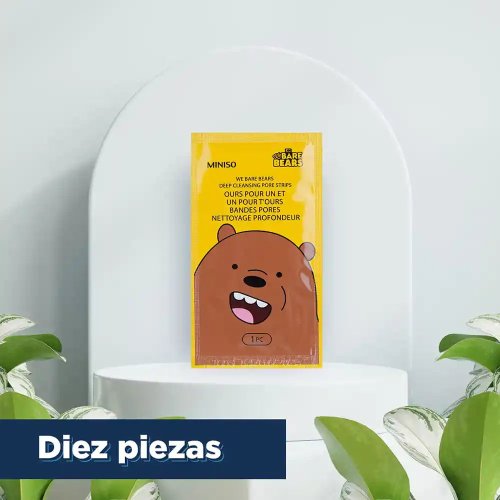 Miniso Banda de Puntos Negros Para Nariz Osos Café Pequeñas