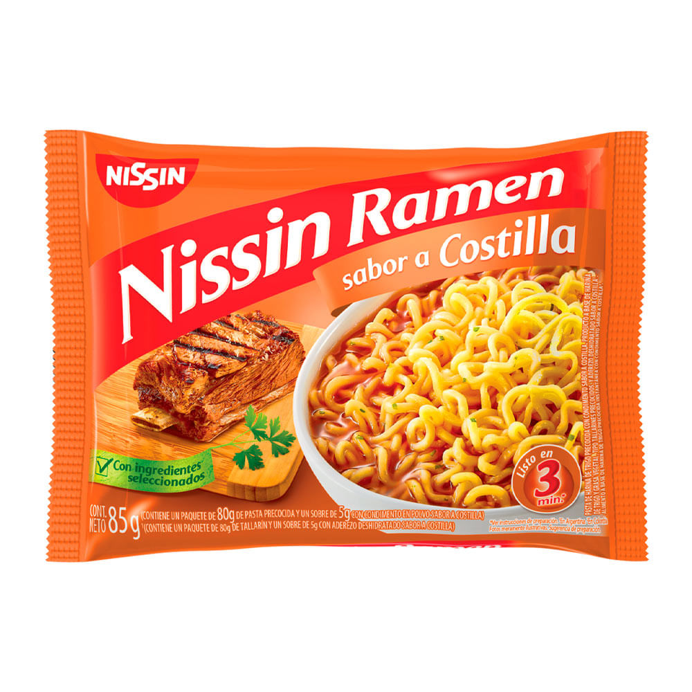 Nissin Sopa Instantánea Ramen Sabor a Costilla 85 g