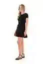 Vestido Corto Amelie Negro Talla XS Mercedes Campuzano