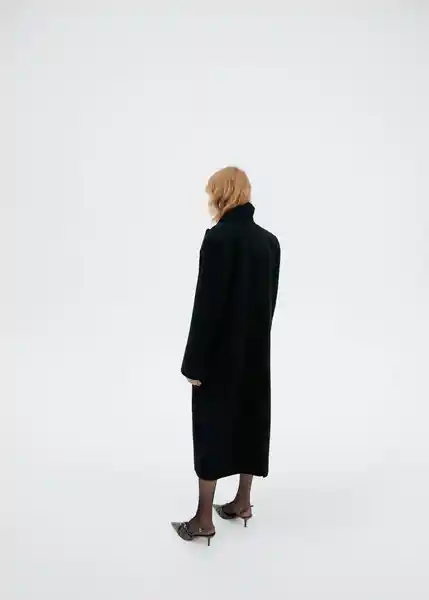 Abrigo Paraiso Negro Talla M Mujer Mango