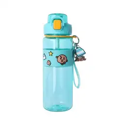 Botella Con Correa y Funda Serie Shooky Aqua 800 mL Bt21 Miniso