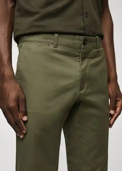 Pantalón Barna Khaki Talla 36 Hombre Mango