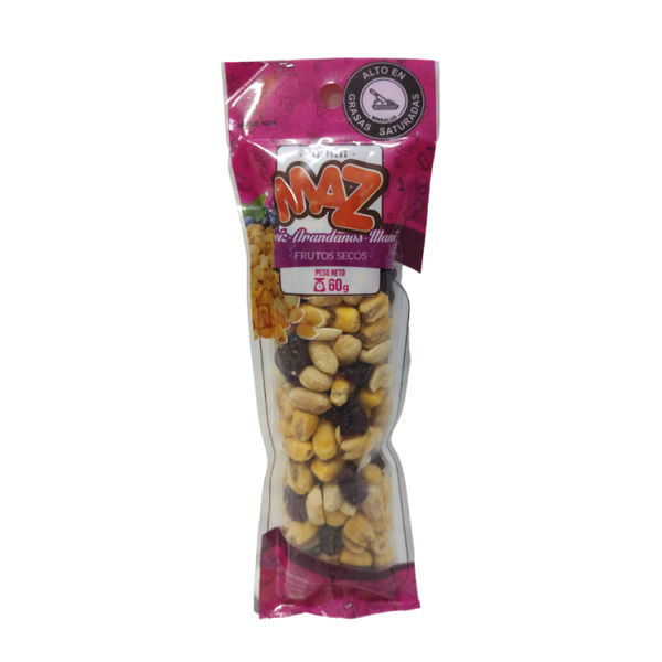 Maz Snack Frutos Secos Maíz Con Maní y Arándano 60 g