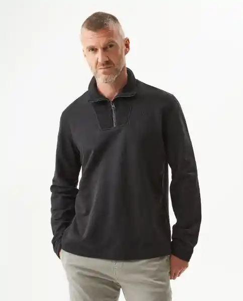 Buzo Half Knob Negro Sombrío Ultraoscuro Talla L Chevignon