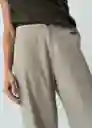 Pantalón Doha Gris Aluminio Claro Talla 10 432G376 Naf Naf