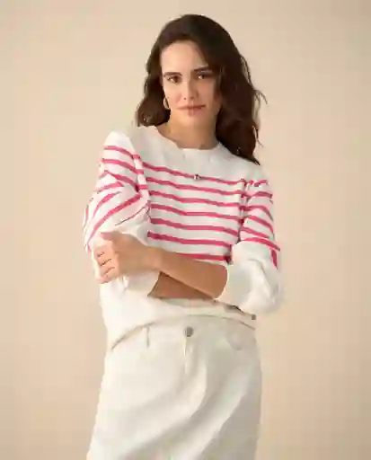 Suéter Tejido Crudo Novia Claro Talla L 661G204 Esprit