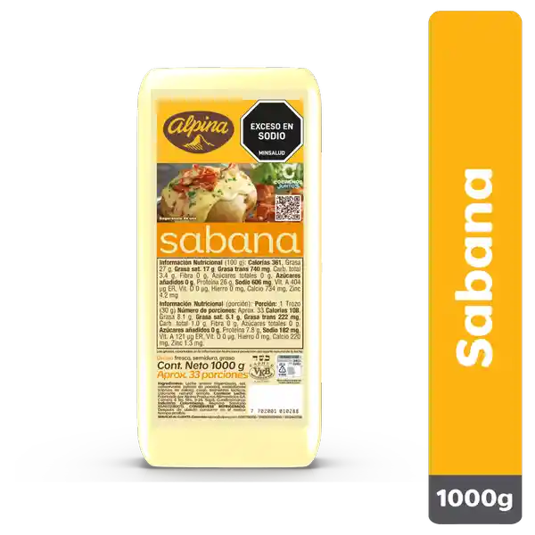 Alpina Queso Sabana Bloque 