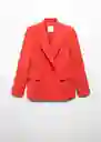 Blazer Americana Tempo Coral Talla XL Mujer Mango