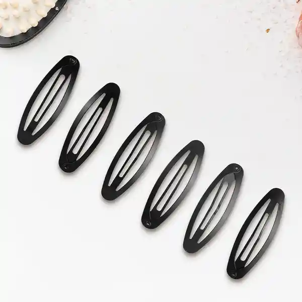 Set Hebillas Para el Cabello Negro Miniso