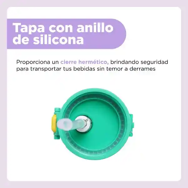 Botella Con Correa y Funda Serie Chimmy Verde 800 mL Bt21 Miniso