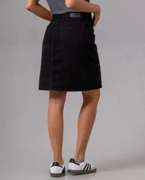 Falda Corta Mujer Negro Noche Ultraoscuro Talla 4 89568 Rifle