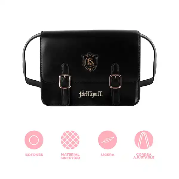 Bolso Estilo Preppy Serie Harry Potter Hufflepuff Miniso