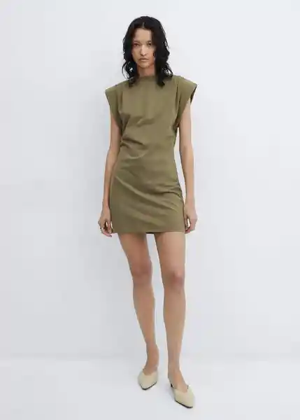 Vestido Dates Khaki Talla XS Mujer Mango