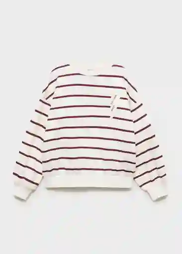 Buzo Sudadera Rayo Granate Talla 10 Niña Mango