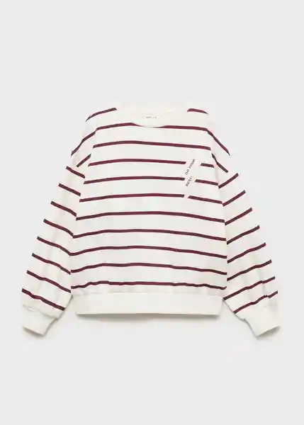 Buzo Sudadera Rayo Granate Talla 10 Niña Mango