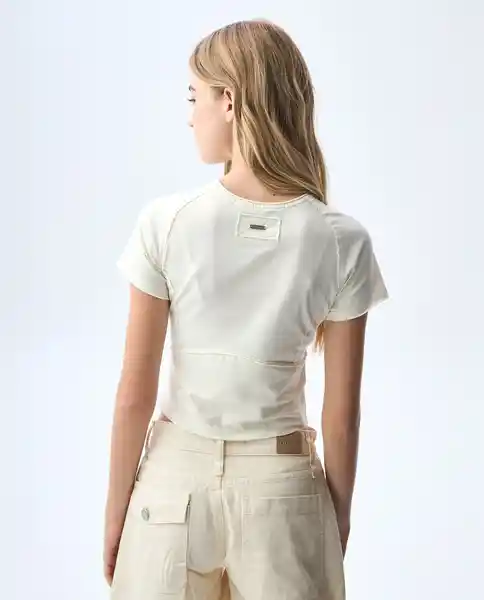 Camiseta Mujer Crudo Talla XS 601G012_CRU110606 Americanino