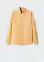 Camisa Ibiza Ocre Talla M Hombre Mango