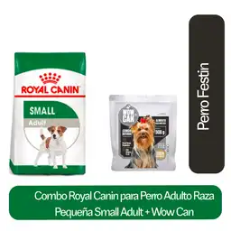 Combo Royal Canin Perro Adulto Raza Pequeña + Wow Can Pavo