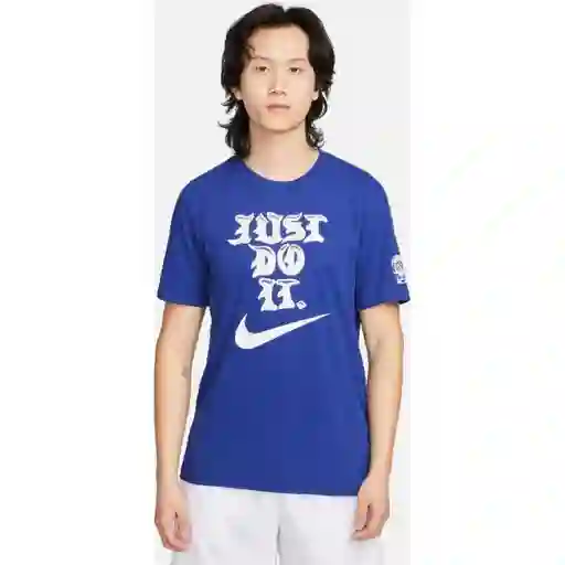 Nike Camiseta Dri-Fit Tee Gfx 1 Para Hombre Azul Talla L