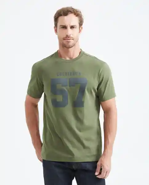 Camiseta Basic Masculino Verde Galeras Ultraoscuro M Chevignon