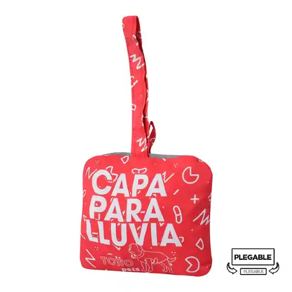 Capa Lluvia Mascota Sussy Rojo Talla S 5RX Totto