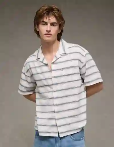 Camisa Hombre Azul Talla Large 2912400 American Eagle