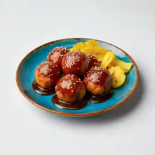 Bombones de Pollo X 10 Unidades y Chips de Platano