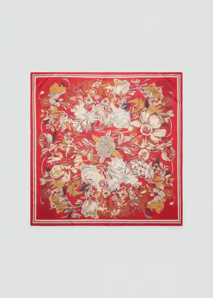 Pañuelo Bloom Rojo Talla 99 Mujer Mango