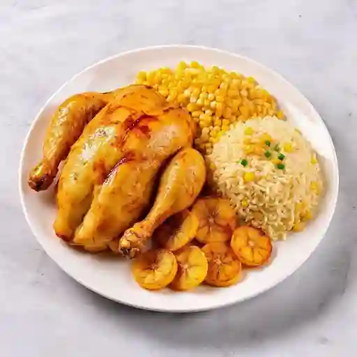 Pollo Entero Con 4 Guarniciones