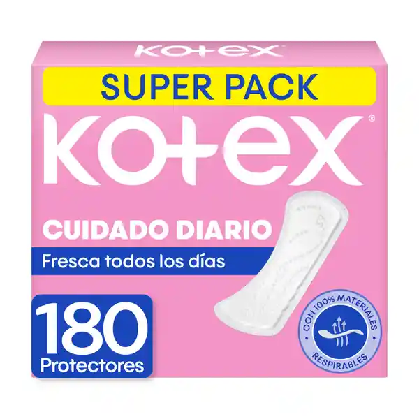 Protector Kotex Cuidado Diario Super Pack 180 Und