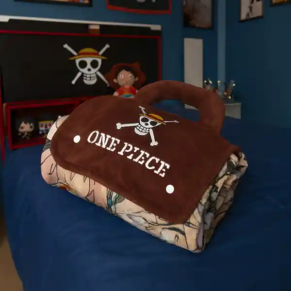 Manta Con Forma de Maletin Serie One Piece Miniso