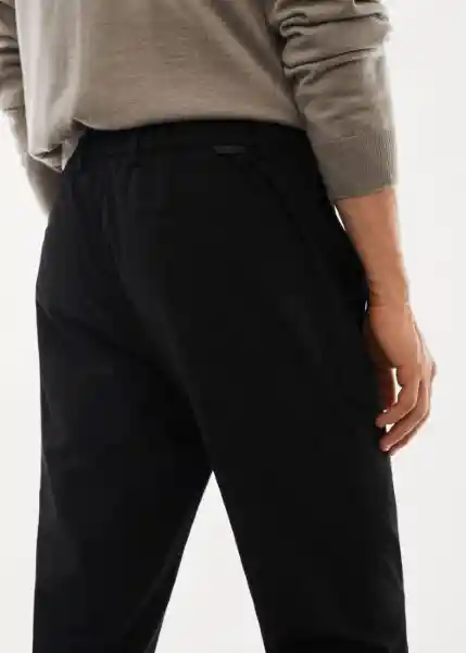 Pantalón Bologna Negro Talla 42 Hombre Mango